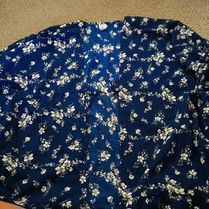 Ruffled, waist drawstring blouse